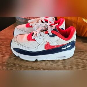 Nike Kids White, Red, and Blue Sneakers